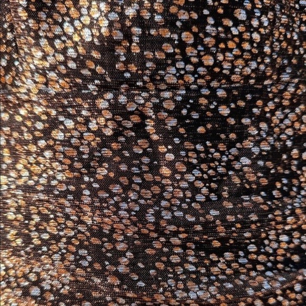 Soieblu Bronze Metallic Ruched High Low‎ Mermaid Gown Dress Womens Large L - Picture 6 of 9